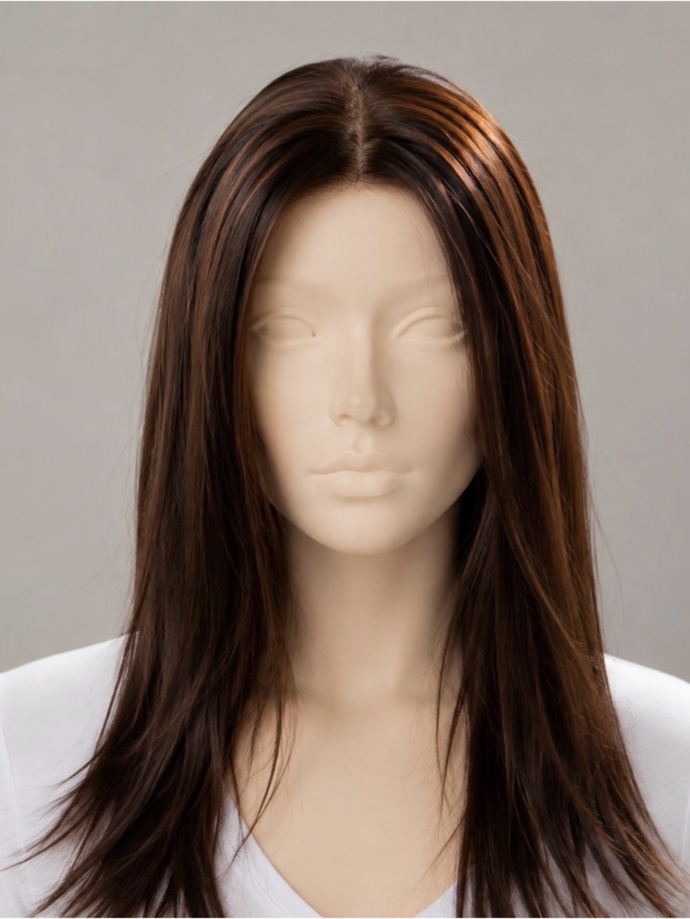 Chestnut brown topper synthetic